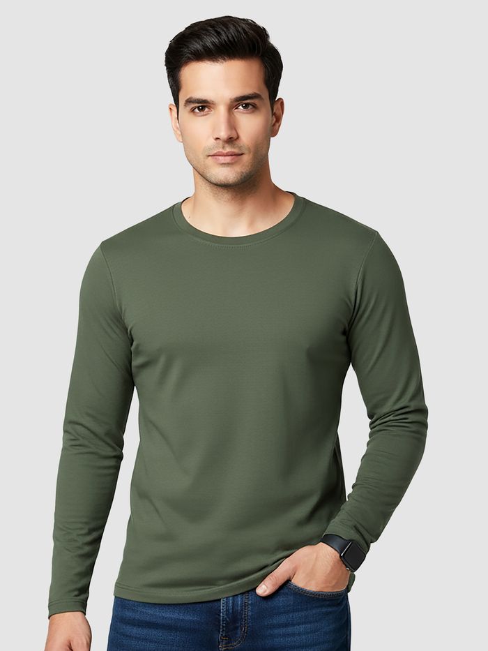 A stylish full sleeves T-shirt made from soft, breathable fabric, offering all-day comfort with a clean and versatile look for any occasion. - Image 3